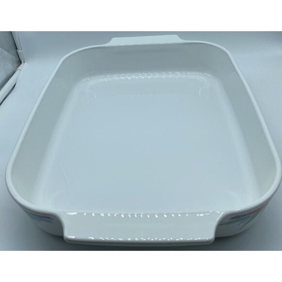 Vintage Corning Ware Casserole Lasagna Baking Dish Pink Peony A-21-B-N - Picture 4 of 14
